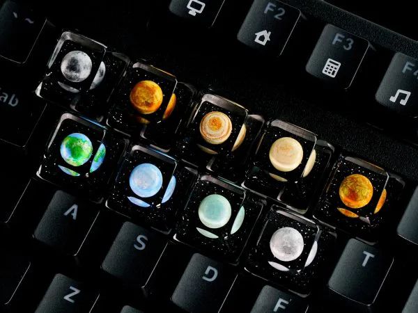 Planet Keycap, Solar Systerm Keycap, Galaxy Keycap, Universe Keycap, Keycap Set for MX Cherry Switches Mechanical Keyboard, Handmade Gift