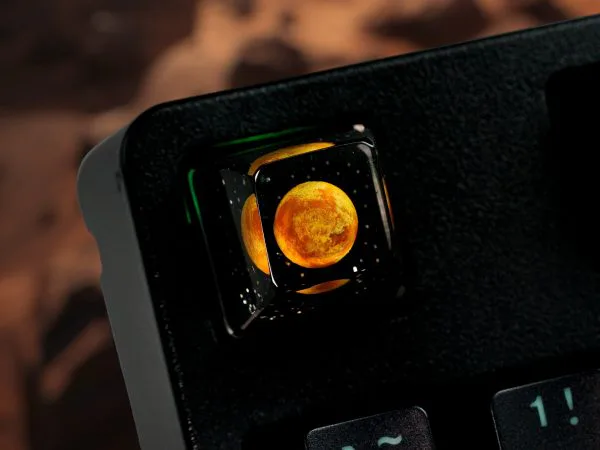 Mars Keycap, Planet Keycap, Artisan Keycap, Solar System Keycap, Universe Keycap, Keycap for MX Cherry Keyboard, Handmade Gift