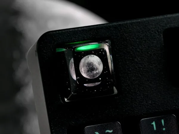 Moon Keycap, Planet Keycap, Artisan Keycap, Galaxy Keycap, Universe Keycap, Keycap for MX Cherry Keyboard, Handmade Gift