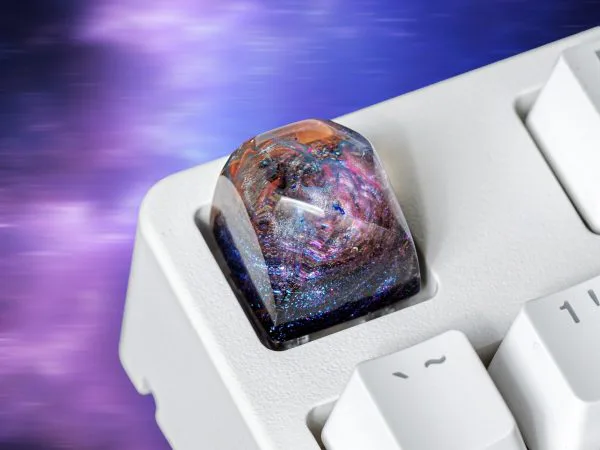 Galaxy Pentagon Keycap, Artisan Keycap, Universe Keycap, Keycap for MX Cherry Switches Mechanical Keyboard, Christmas Idea Gift, Xmas Gift