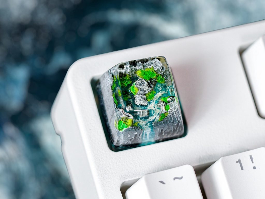 Summer Wonderland Keycap, Landscape Keycap, Artisan Keycap, Keycap for MX Cherry Mechanical Keyboard, Handmade Gift, Christmas gift idea