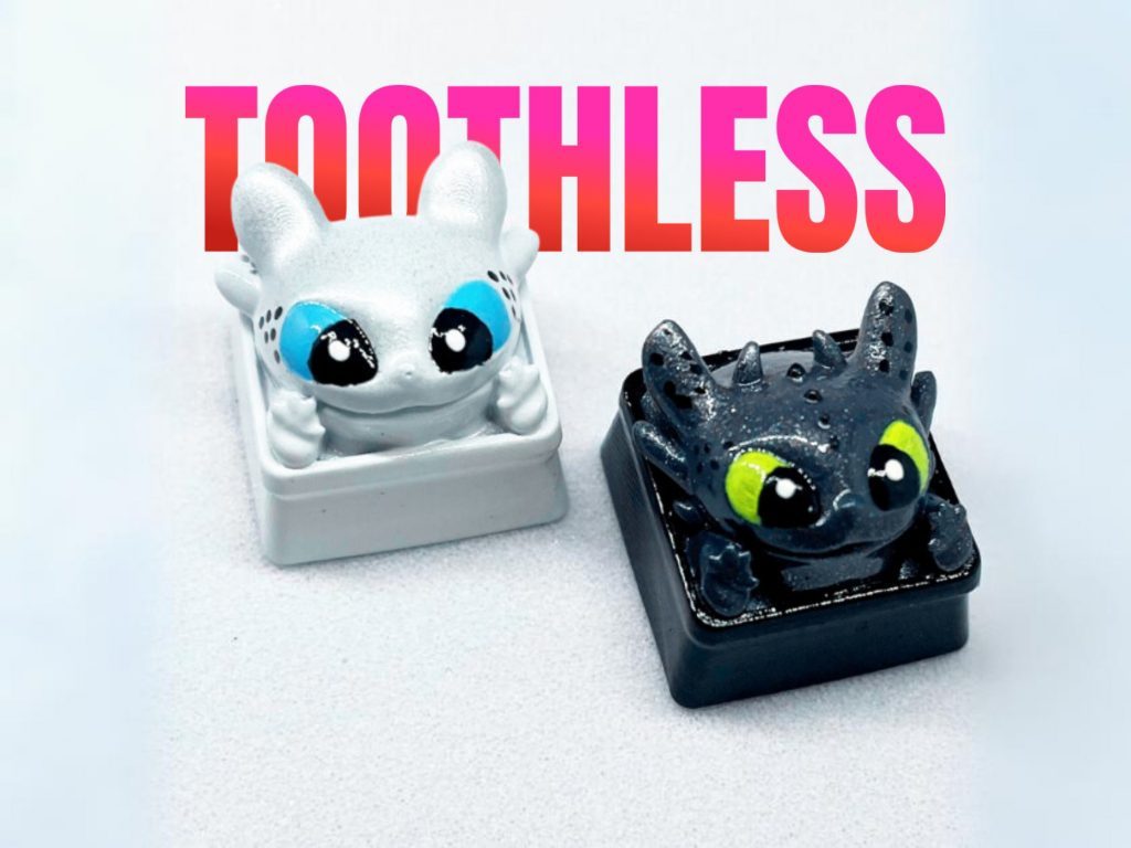 T-ooth.less Keycap, Cartoon Keycap, Esc Keycap, Artisan Keycap, Keycap for MX Cherry Switches Mechanical Keyboard, Handmade Gift