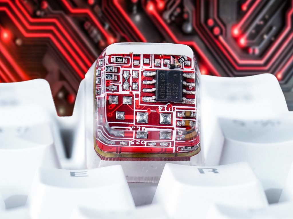 REAL Circuit Board Chip Keycap Recycled , Artisan Keycap, Keycap Set for MX Cherry Switches Mechanical Keyboard, Resin Keycap, Gift for Him