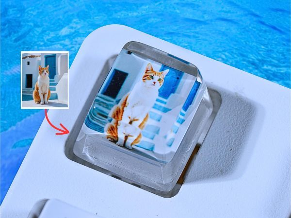 Custom Photo Resin Keycap - Personalized Artisan Keycap for MX Cherry Switch - Handmade Keycap Gift - Anniversary or Birthday Gift Idea