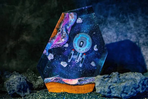 Space Galaxy Lamp, Space Night Lights, Epoxy Night Lamp for Spacecraft, Interstellar Resin Lamp, Back to School, Gift for Sci-Fi Fans