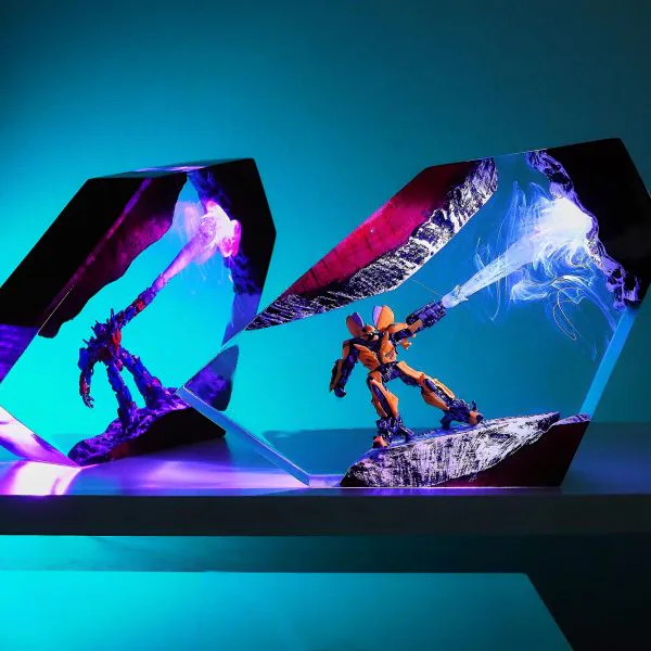 Transformers Epoxy Night Night, Transformers Model Figure, Bumblebee, Optimus Prime Halloween Lamp Decor, Christmas 2025 Gift Idea