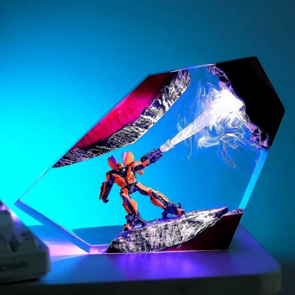 Bumblebee Transformers Resin Lamp, Transformers Gift, Bumblebee and Optimus Prime Toy, Christmas Lamp Decor, xmas gift for kid