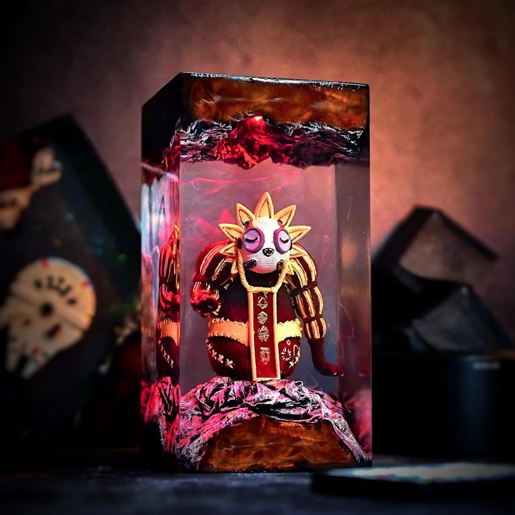 Esquie Clair Obscur: Expédition 33 Resin Lamp, Epoxy Night Light, Maelle, Esquie, Lune, Verso Figure, Halloween Decor, Christmas Game Gift