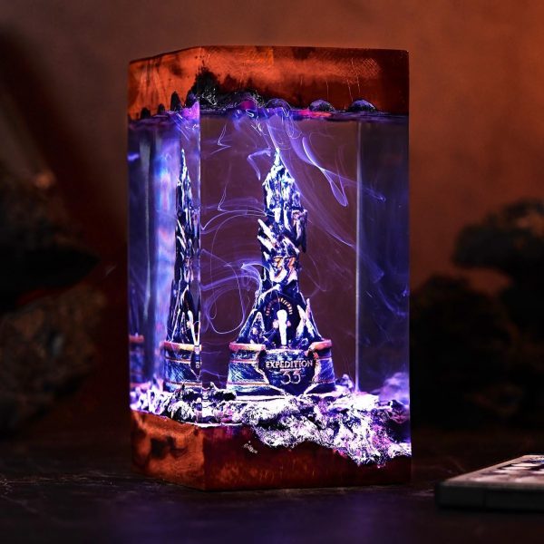 Monolith Clair Obscur Expedition 33 Diorama Lamp, Game 33 Epoxy Night Light, Maelle, Esquie, Lune, Verso figure, Gamer Gift, Christmas Gift