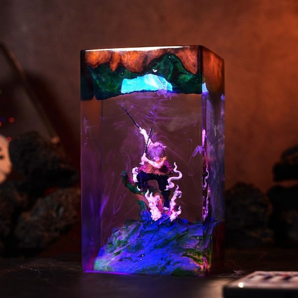 Demon Anime Epoxy Night Light, Anime Lamp, Geek Gift, Halloween Decor, Hot Anime Infinity Castle Figure, Christmas Gift for Anime Fans