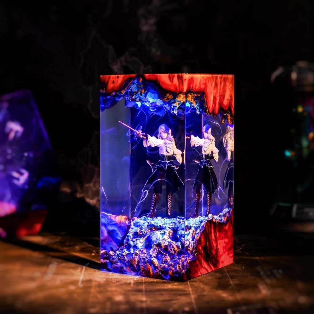 Maelle Real Outfit Clair Obscur Expedition 33 Epoxy Night Light, Diorama Game Lamp, Esquie, Gustave figure, Halloween Decor, Christmas Gift