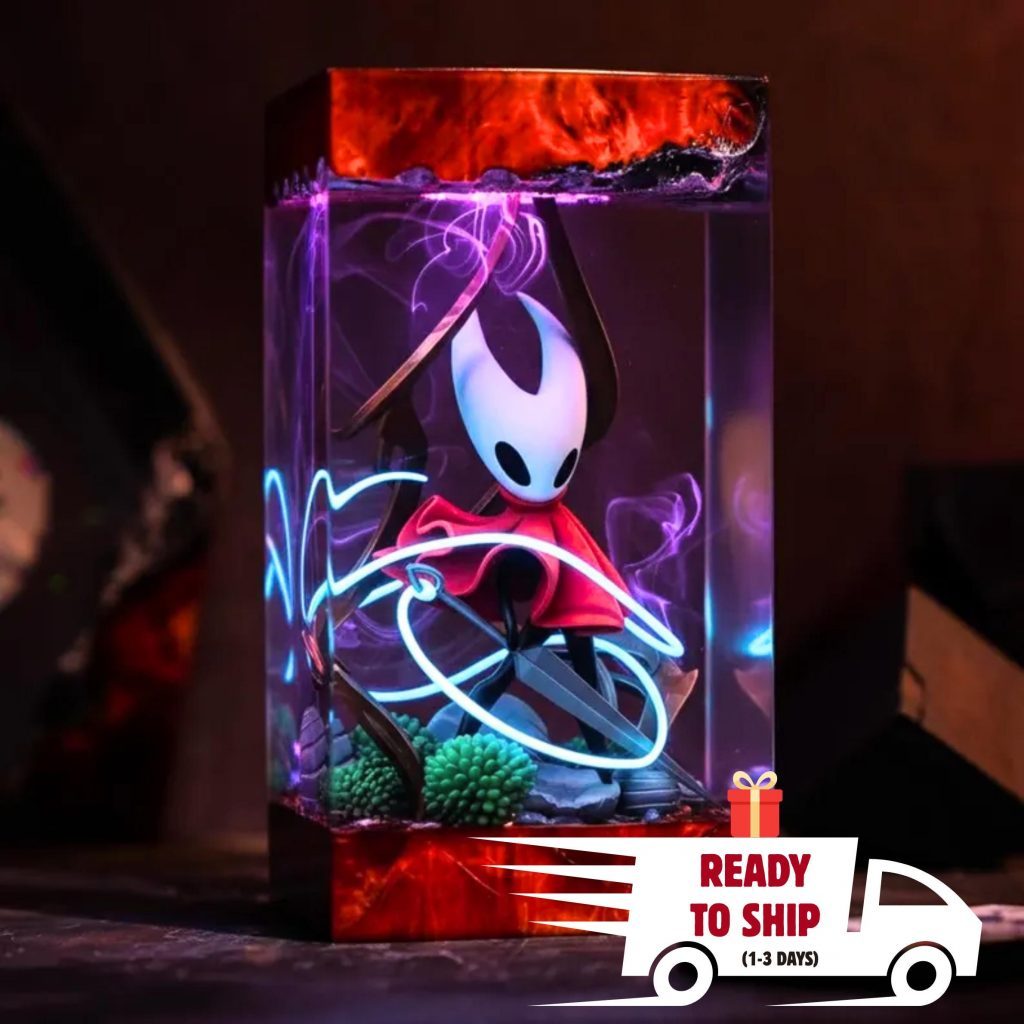 Silksong Hornet Resin Lamp, Valentine's Gift for Him, Game Decor Lamp, Anniversary Gift, Valentine Gift, Gamer gift, Gift for Her