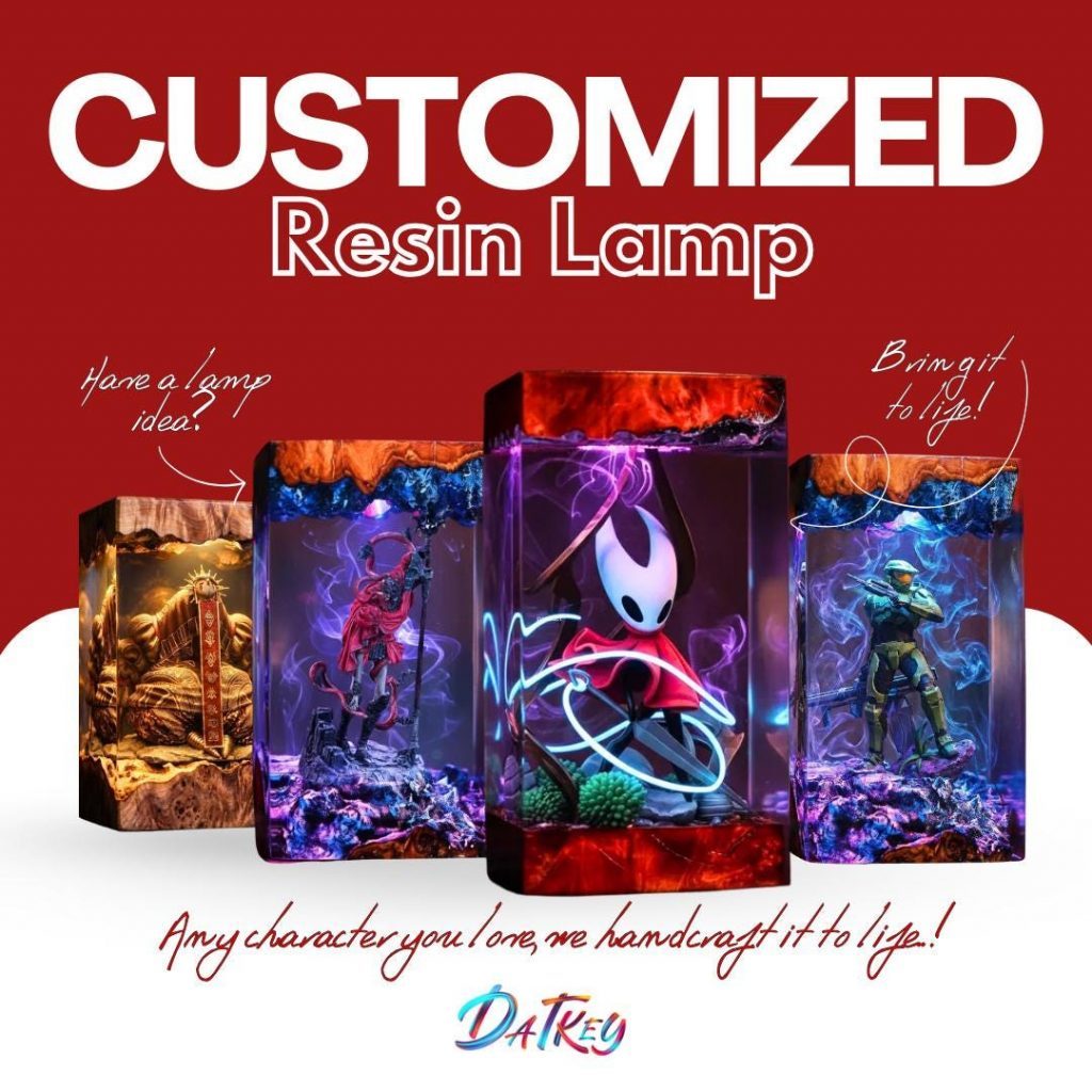 Custom Resin Lamp, Epoxy Night Light, Unique Gift for Him, Game Decor Lamp, Anime Lamp,Birthday Gift, Game Figure, Bedroom Lamp,Friend Gift