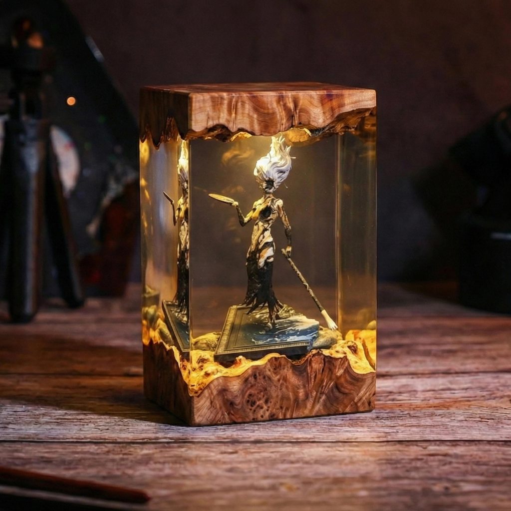 Paintress Clair Obscur Expedition 33 Resin Lamp, Epoxy Night Light, Game Room Decor, Game of the Year, Gift for Gamer, Clair Obscur Figure
