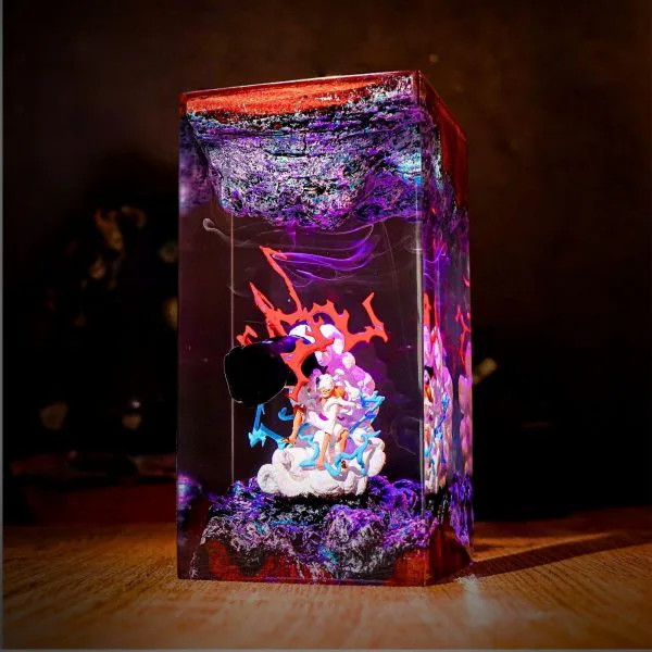 Anime Inspired Night Light, Gaming Room Decor, Handmade Manga Figure Lamp, Gift for Boyfriend