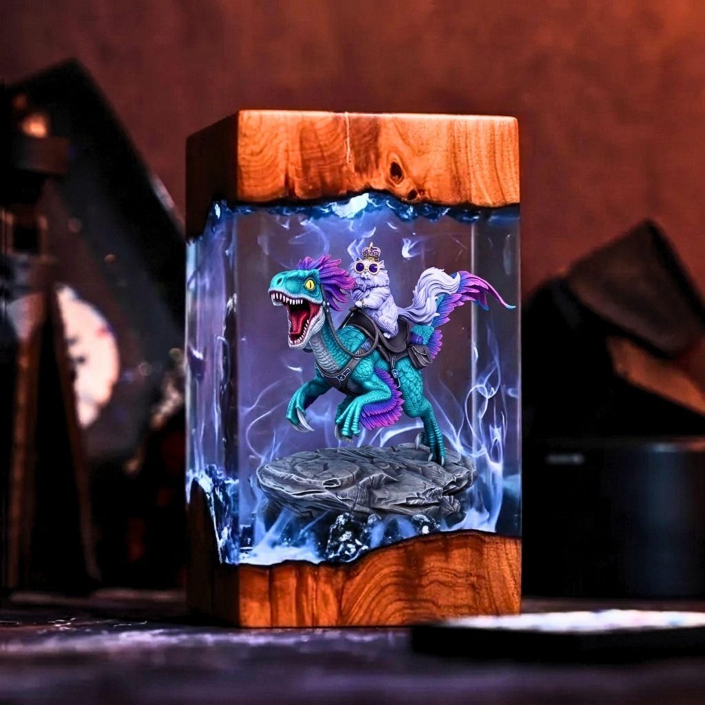 Dungeon Crawler Carl Princess Donut Resin Lamp, Bookshelf Decor, DCC Fan Gift, Gift for Book Lovers, Gamer Gift, Gaming Room Decor